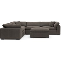 plush gray sectional   