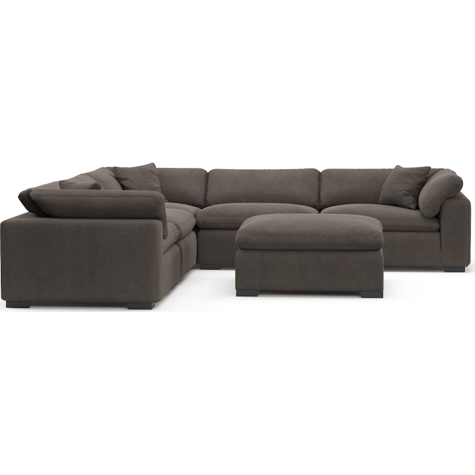 plush gray sectional   