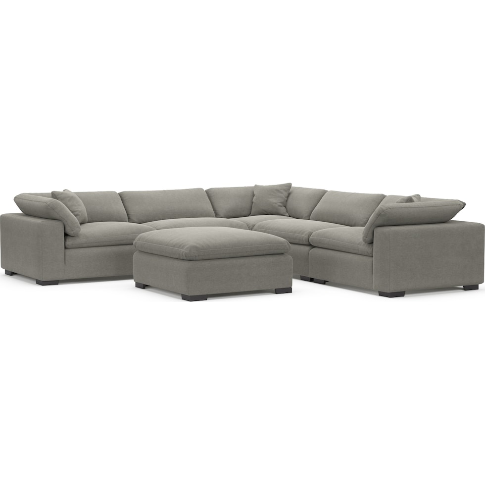 plush gray sectional   