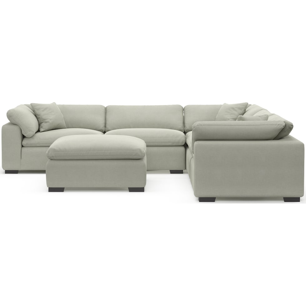 plush gray sectional   