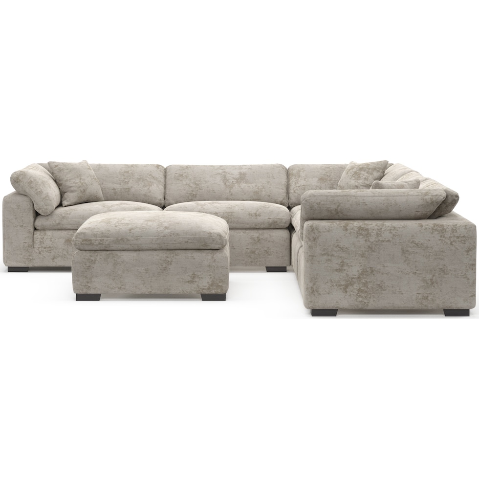plush gray sectional   