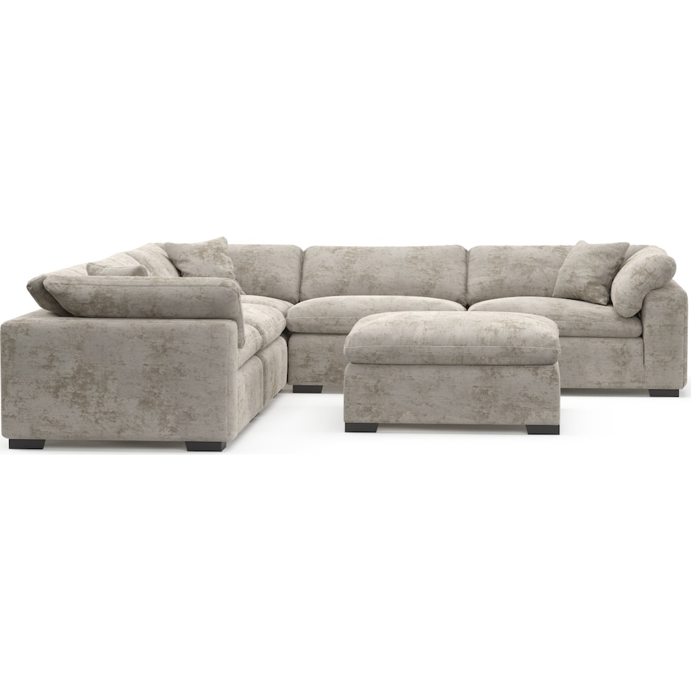 plush gray sectional   