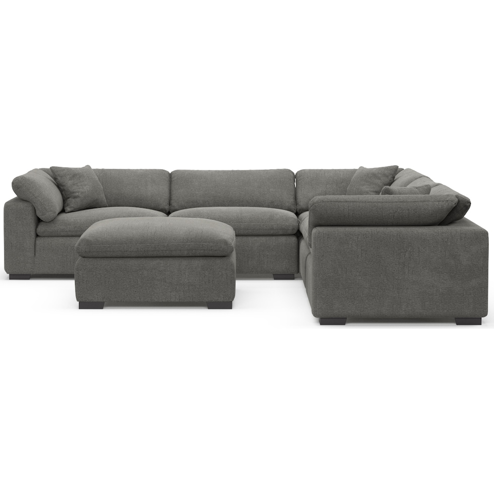 plush gray sectional   