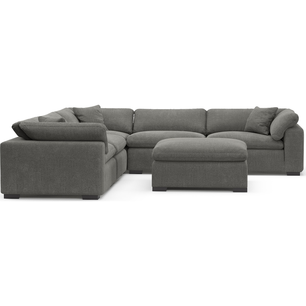 plush gray sectional   