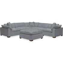 plush gray sectional