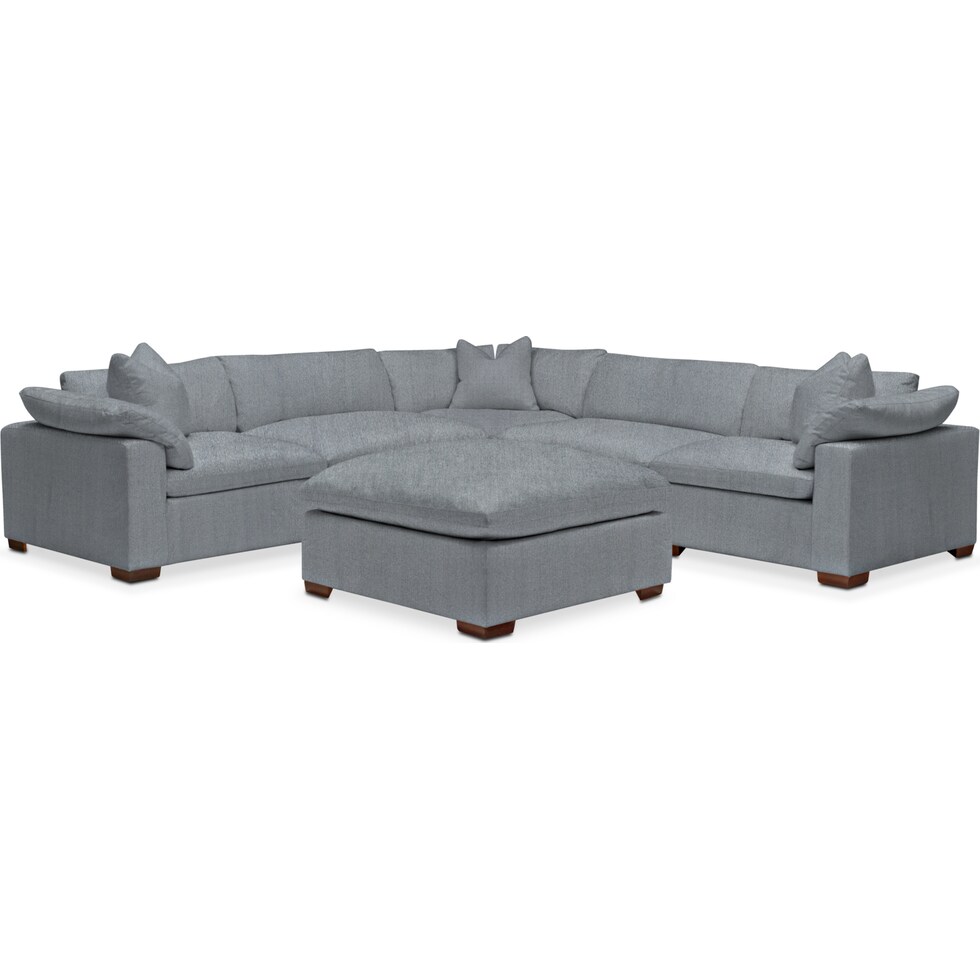plush gray sectional