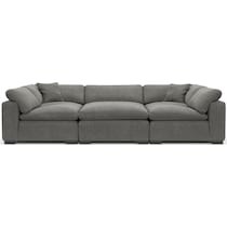 plush gray sectional   