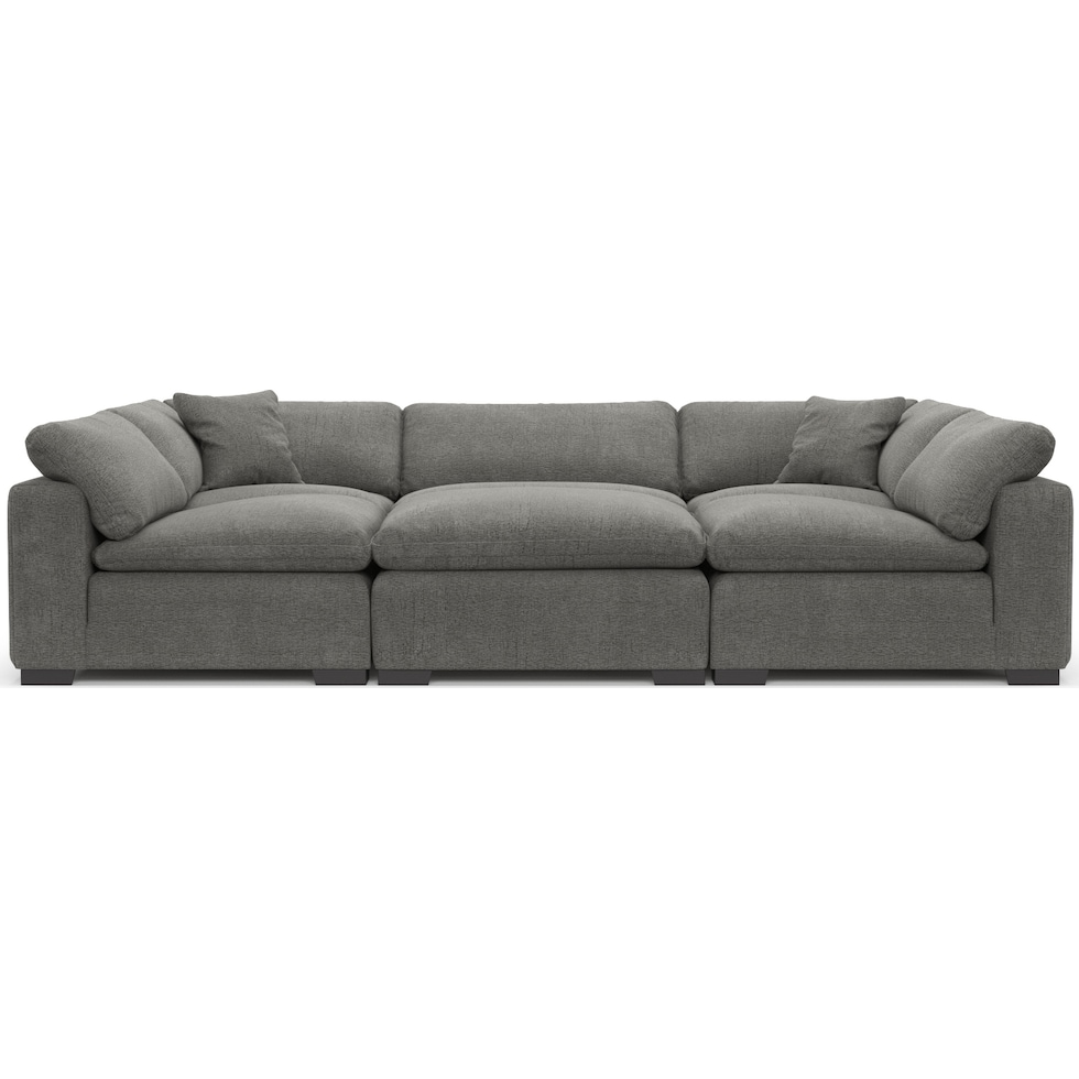 plush gray sectional   