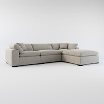 plush gray sofa   