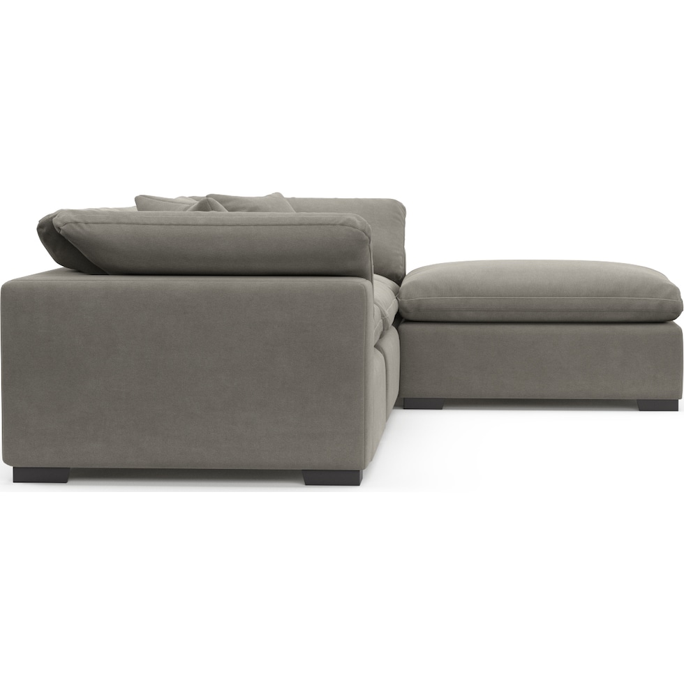 plush gray sofa   