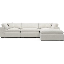 plush gray sofa   