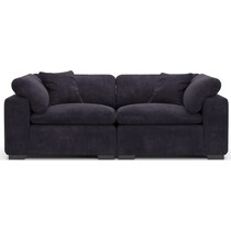 plush gray sofa   