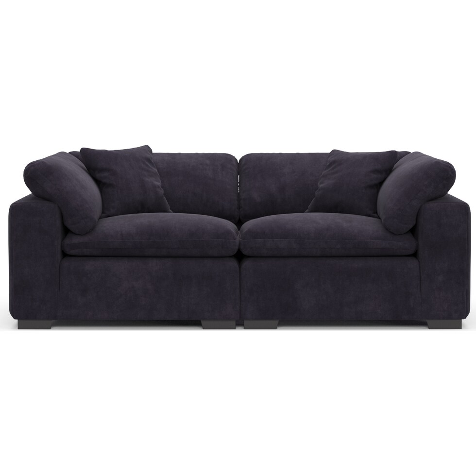 plush gray sofa   