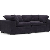 plush gray sofa   