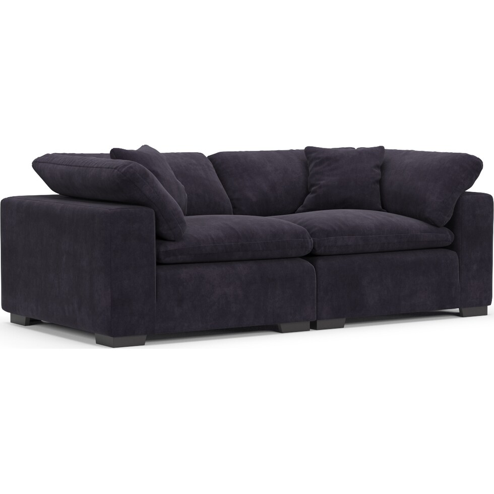 plush gray sofa   