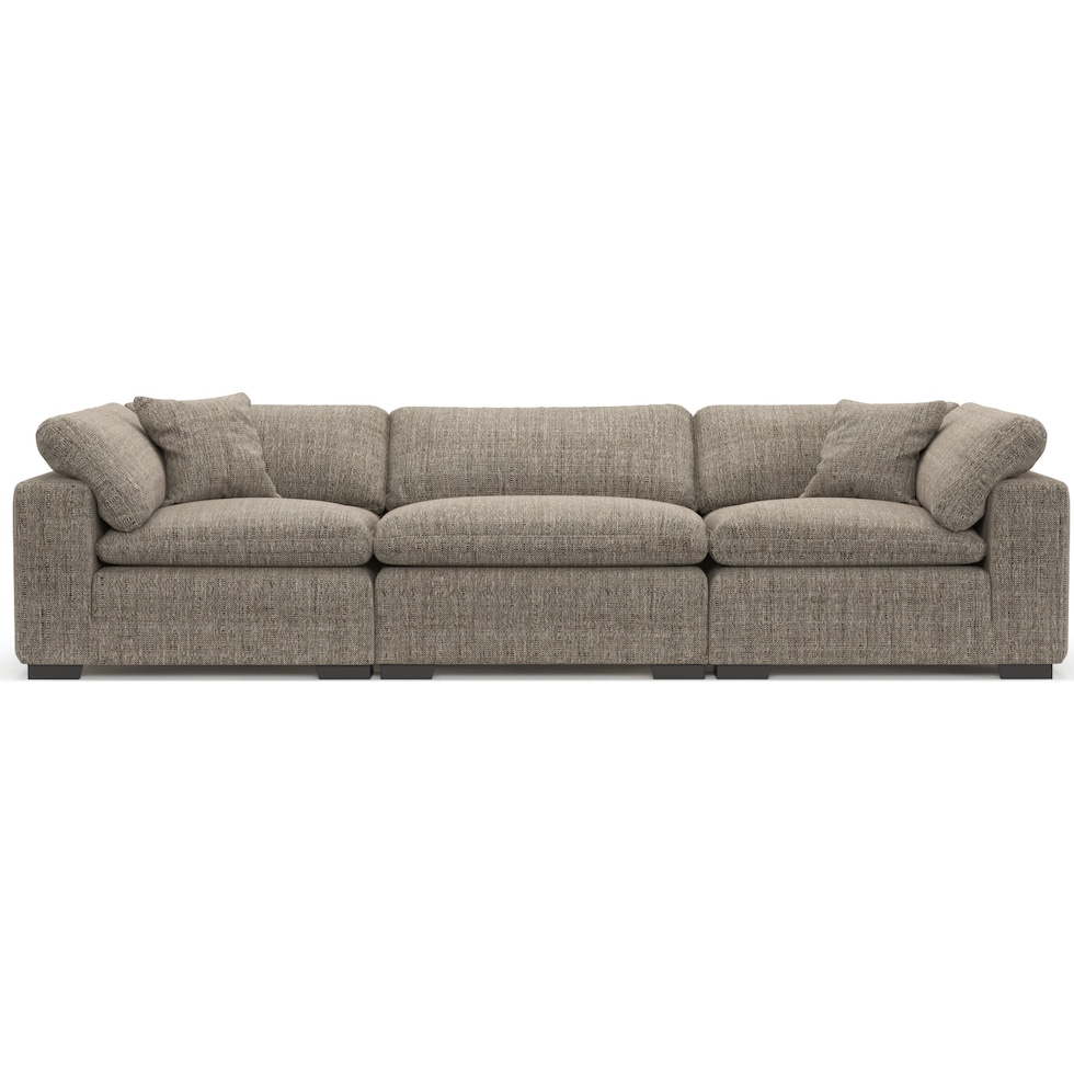 plush gray sofa   