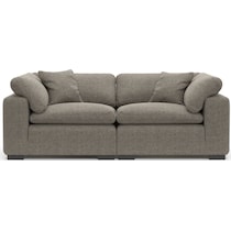 plush gray sofa   