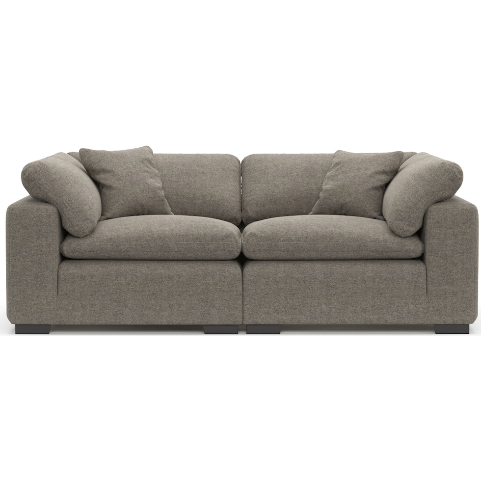 plush gray sofa   