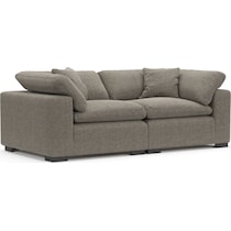 plush gray sofa   