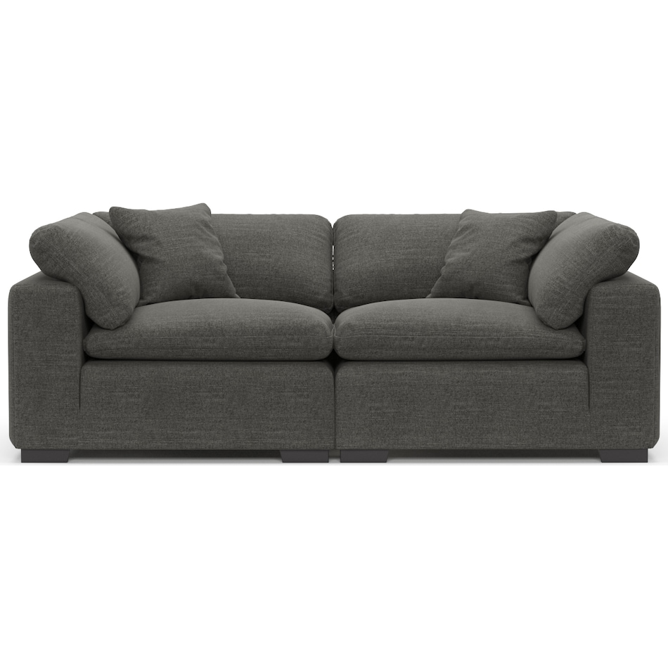 plush gray sofa   