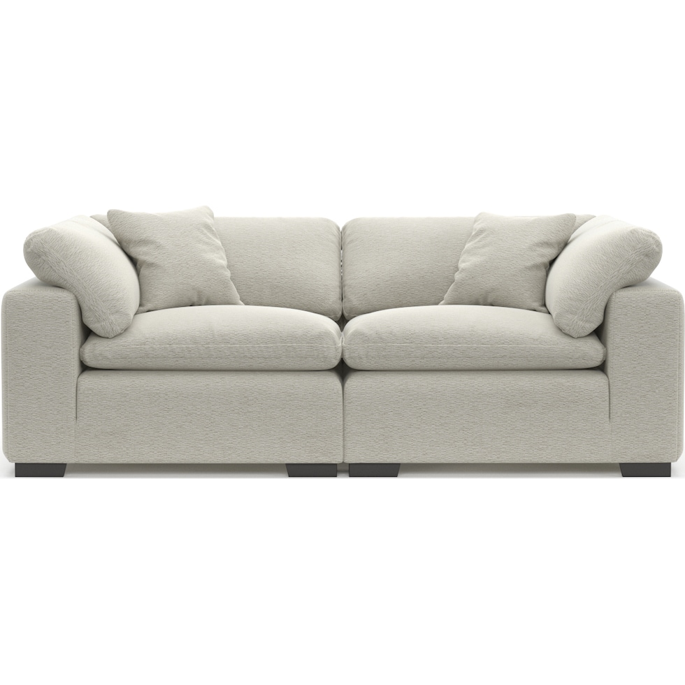 plush gray sofa   