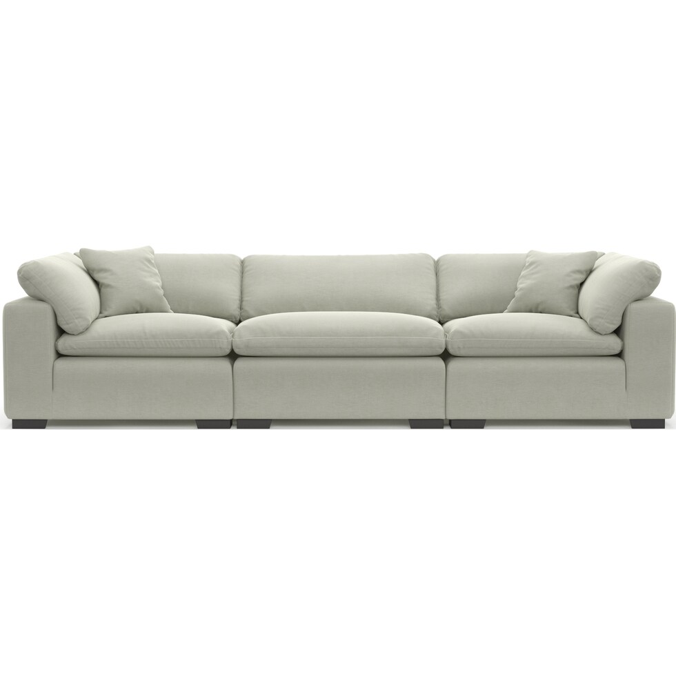 plush gray sofa   