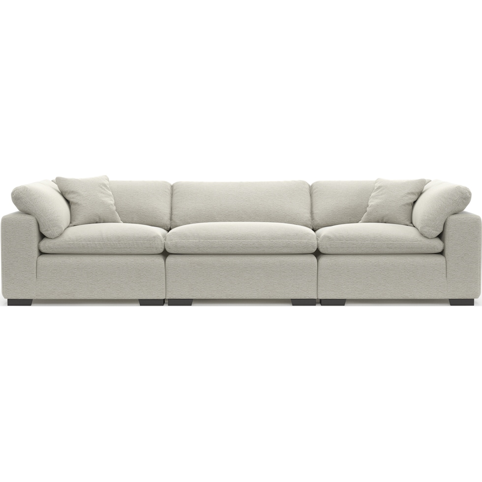 plush gray sofa   