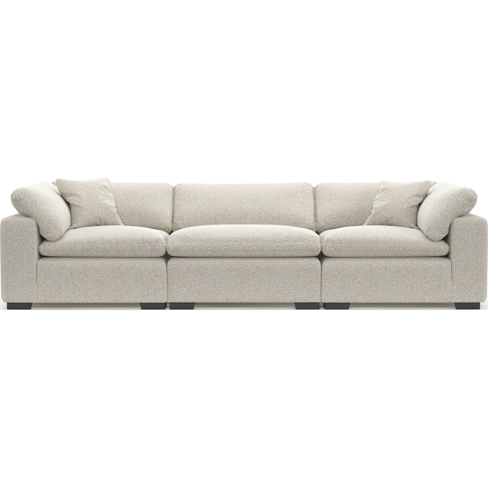 plush gray sofa   