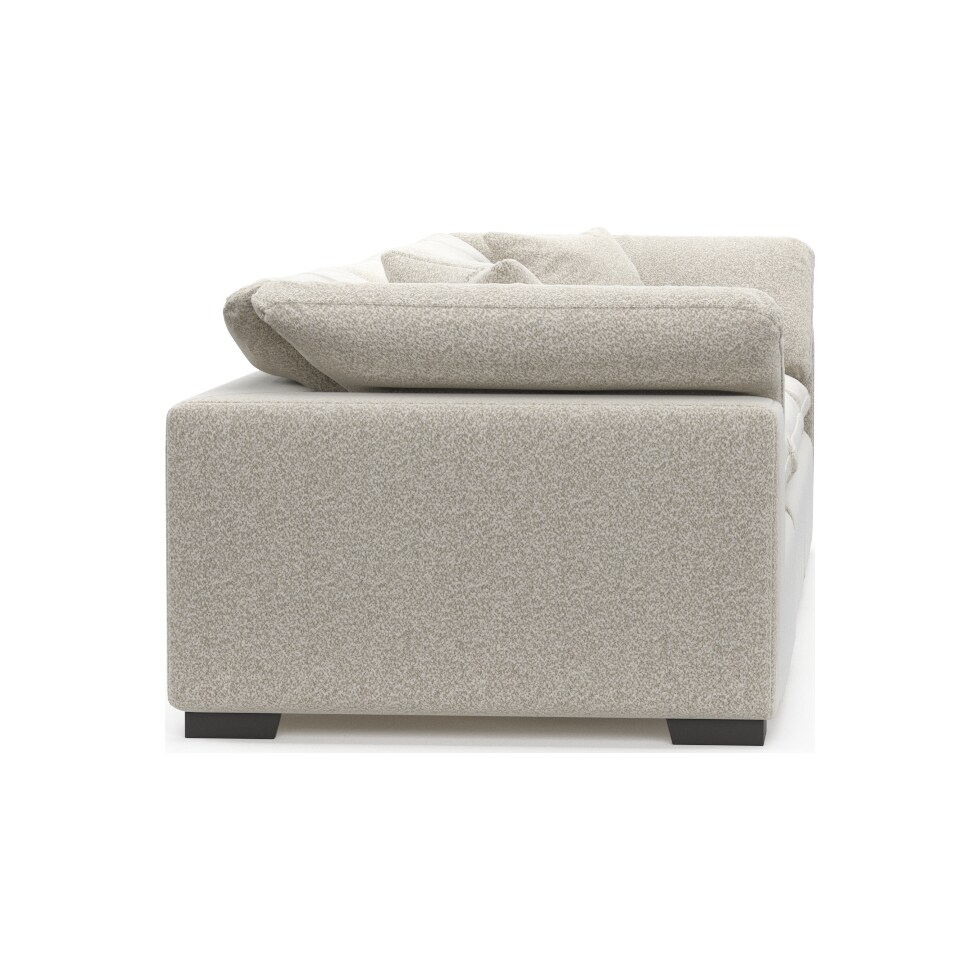plush gray sofa   