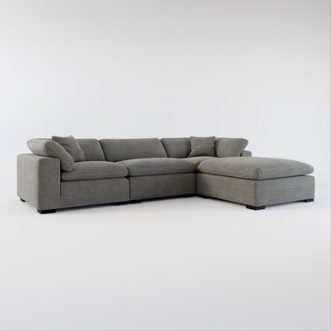 Plush 3-Piece Sofa and Ottoman
