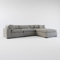 plush gray sofa   