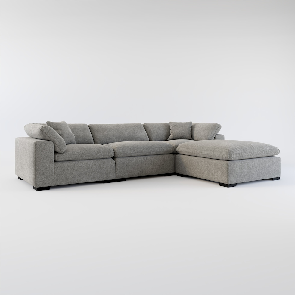 plush gray sofa   