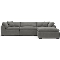 plush gray sofa   