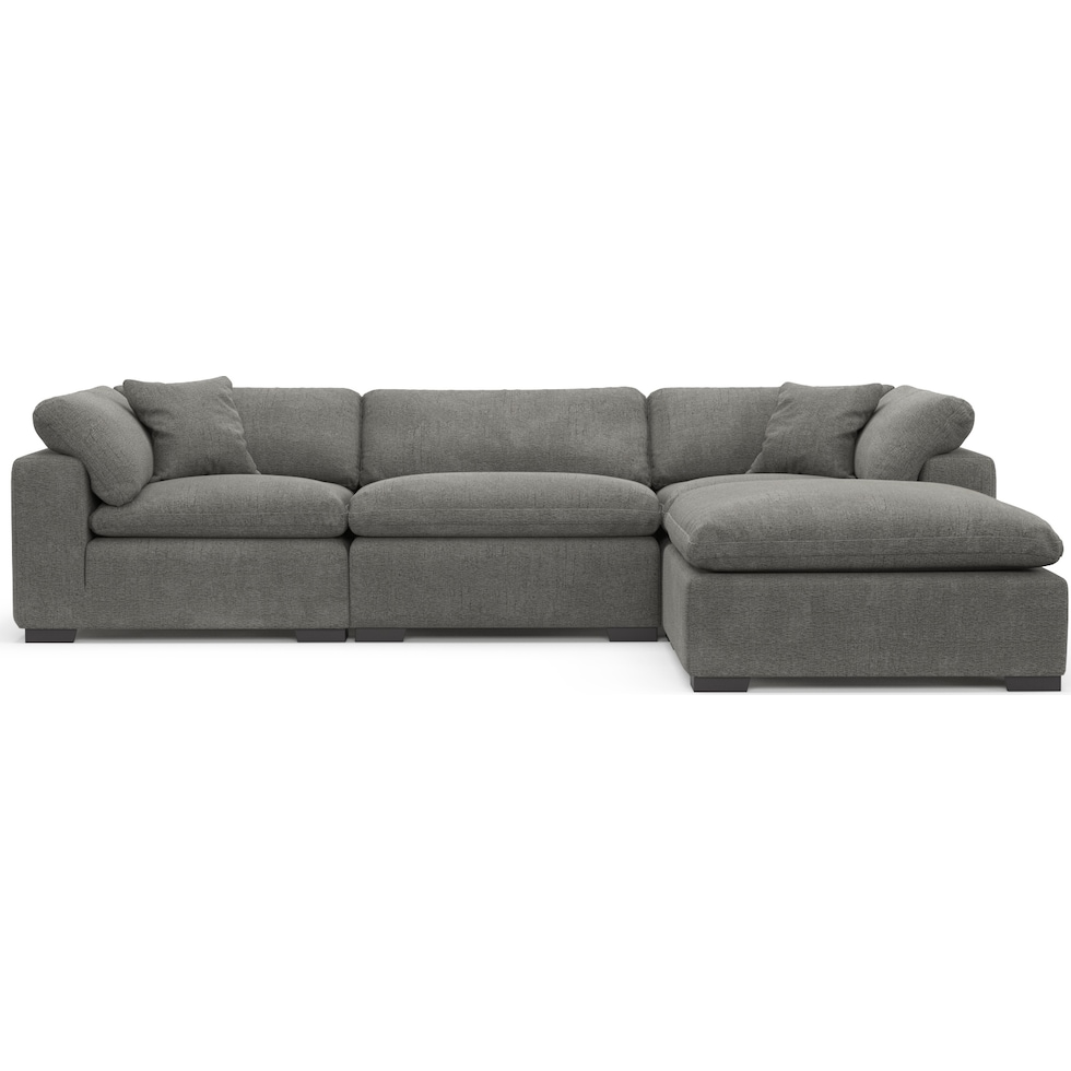 plush gray sofa   