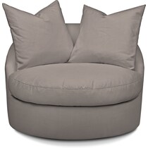 plush gray swivel chair   