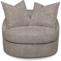 plush gray swivel chair   