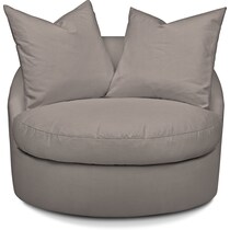 plush gray swivel chair   