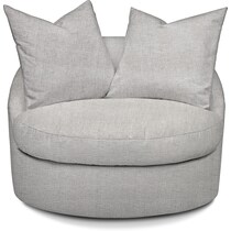 plush gray swivel chair   