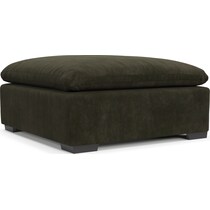 plush green ottoman   