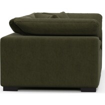 plush green sofa   