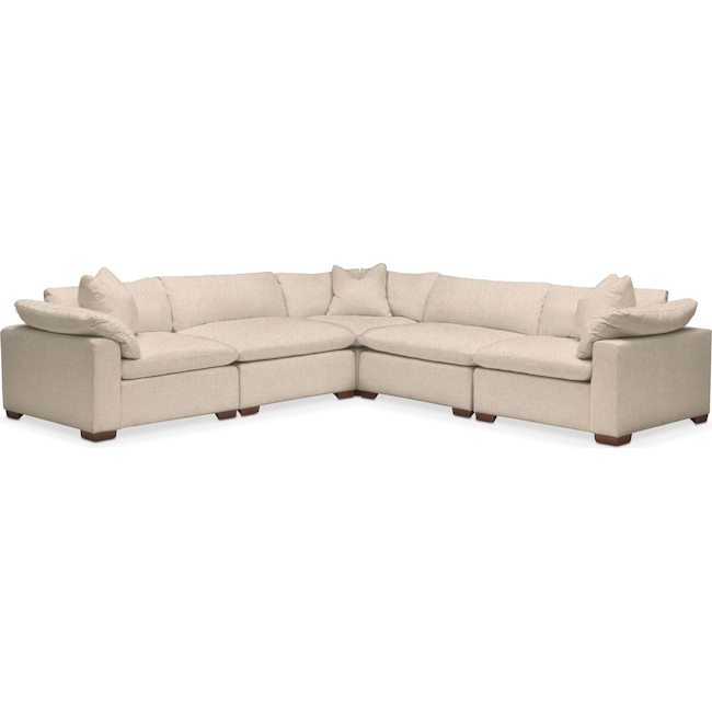 Living Room Furniture - Plush Performance 5-Piece Sectional