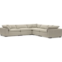plush light brown  pc sectional   