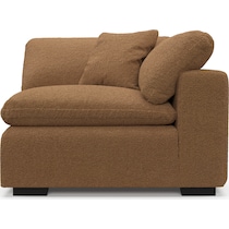 plush light brown corner chair   