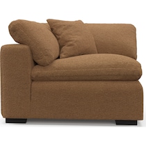 plush light brown corner chair   