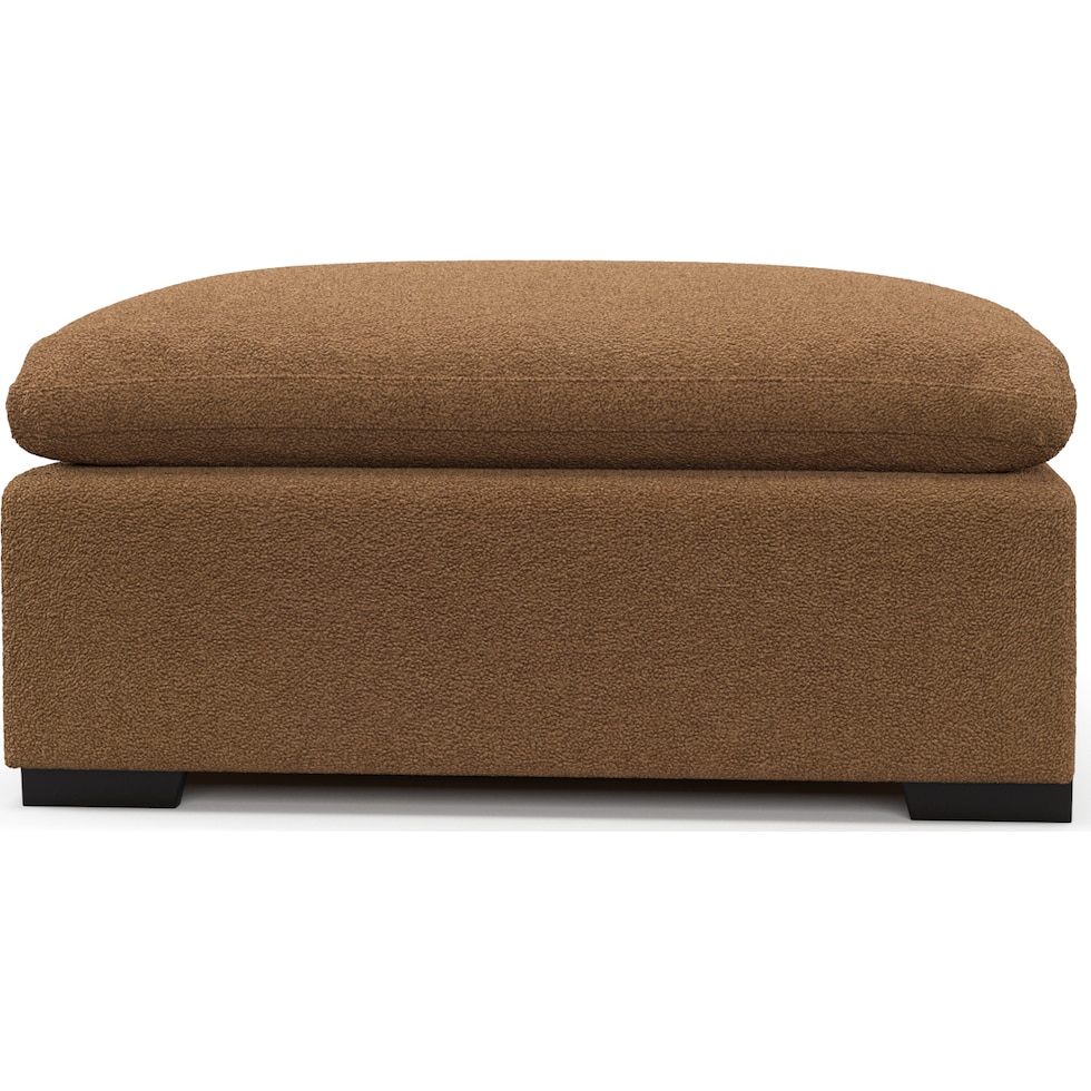 plush light brown corner chair   