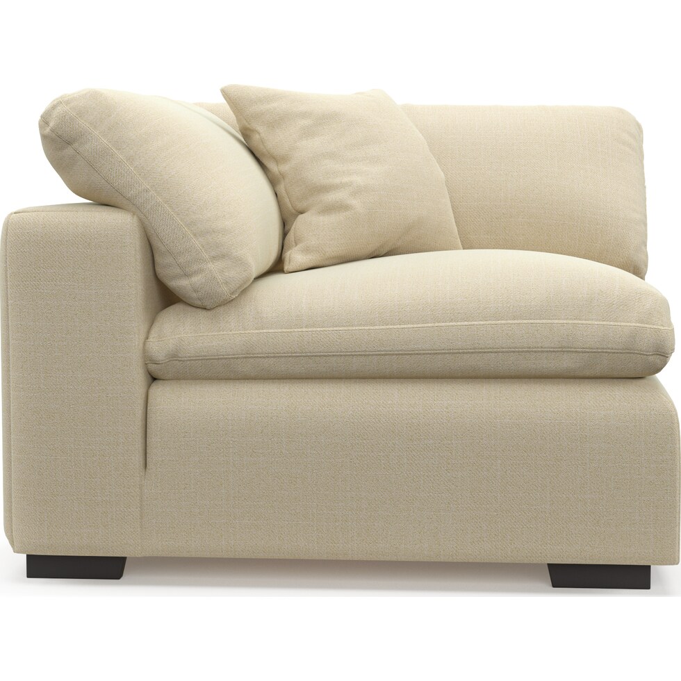 plush light brown corner chair   