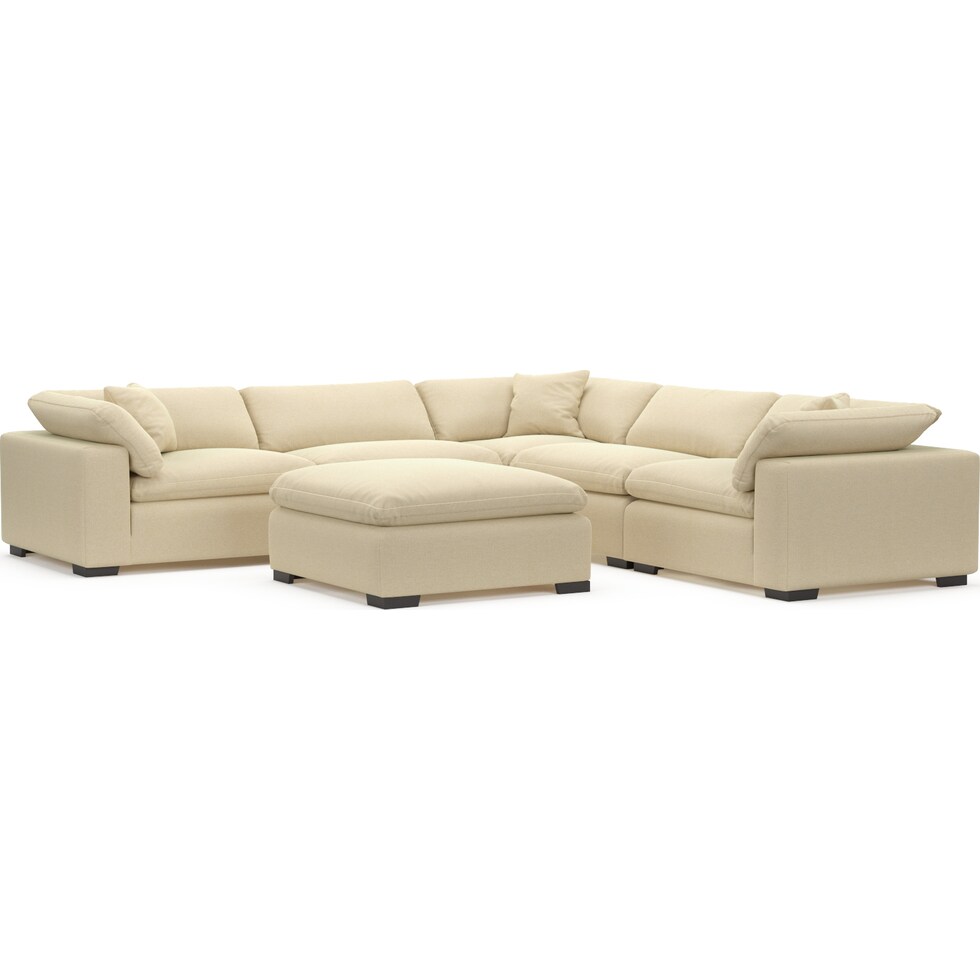 plush light brown sectional   