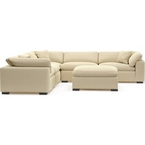 plush light brown sectional   
