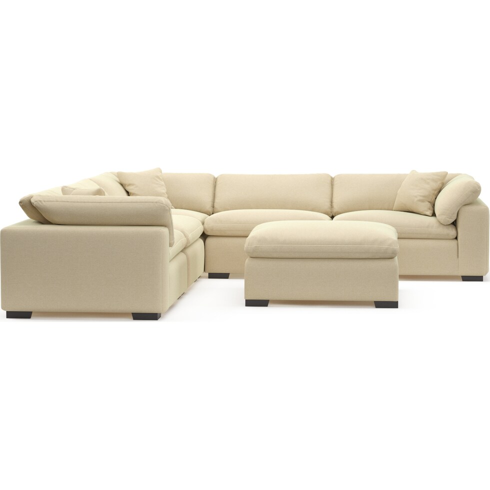 plush light brown sectional   