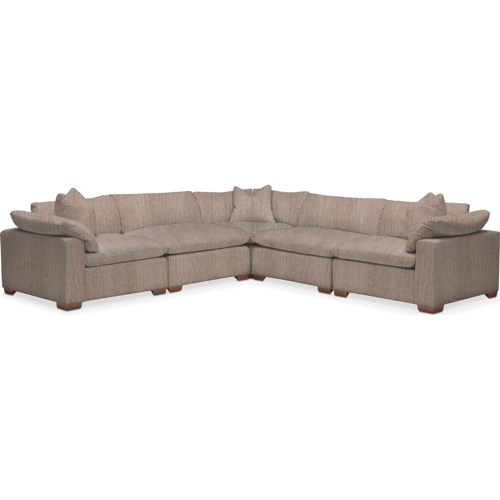 plush light brown sectional   